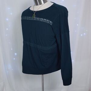 ❌ SOLD ON EBAY ❌ Knox Rose Women's Size XL Dark Green Lightweight LS Sweater